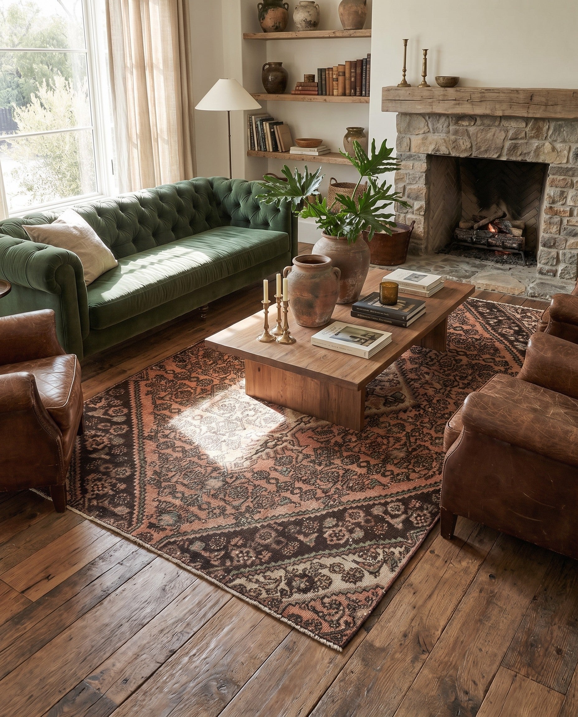 4' 4 x 7' 1 Hand Knotted Ultra Vintage Persian Wool Rug