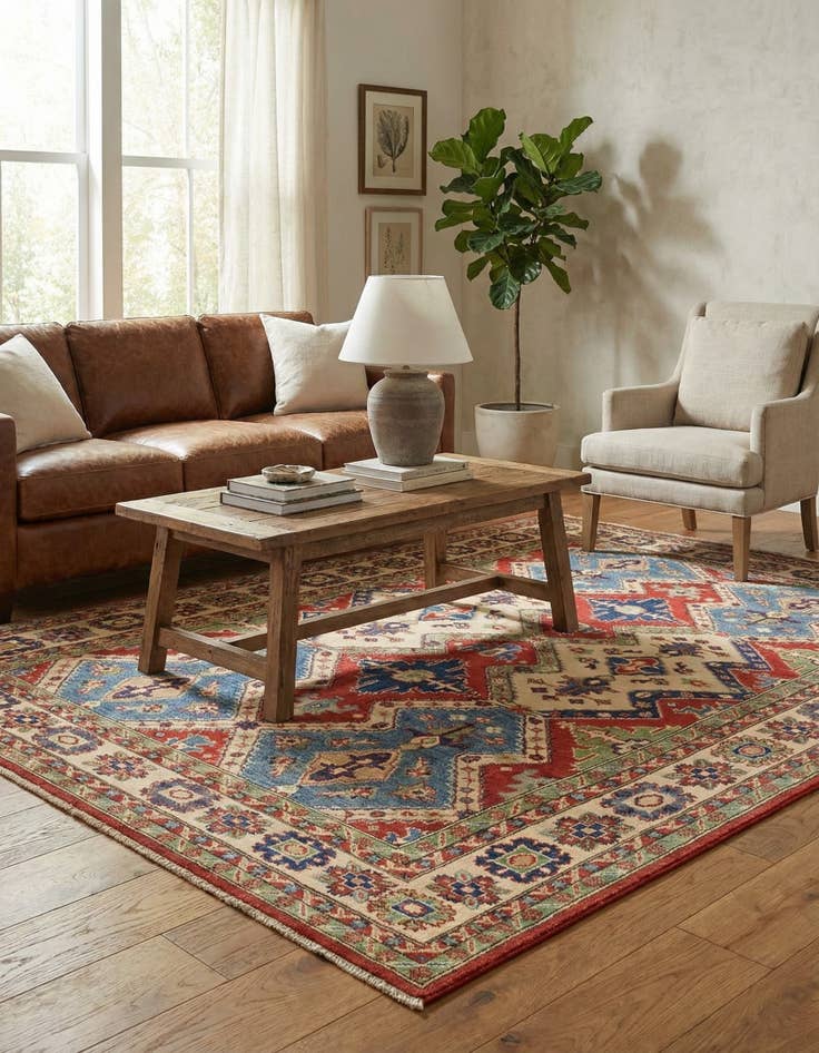 Detail image of 6' x 9'  Hand Knotted Kazak Rug