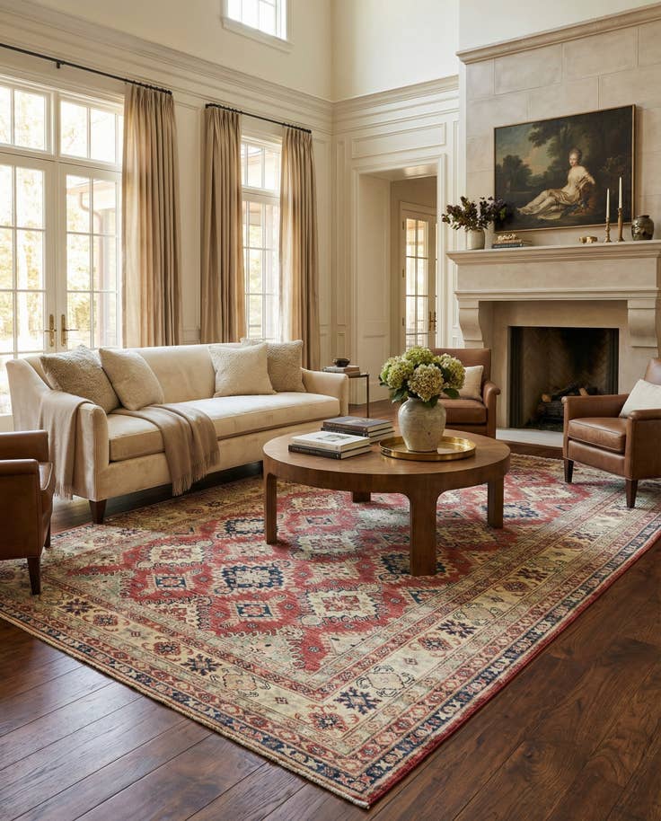 Detail image of 6' 4 x 10' 3 Hand Knotted Kazak Oriental Rug