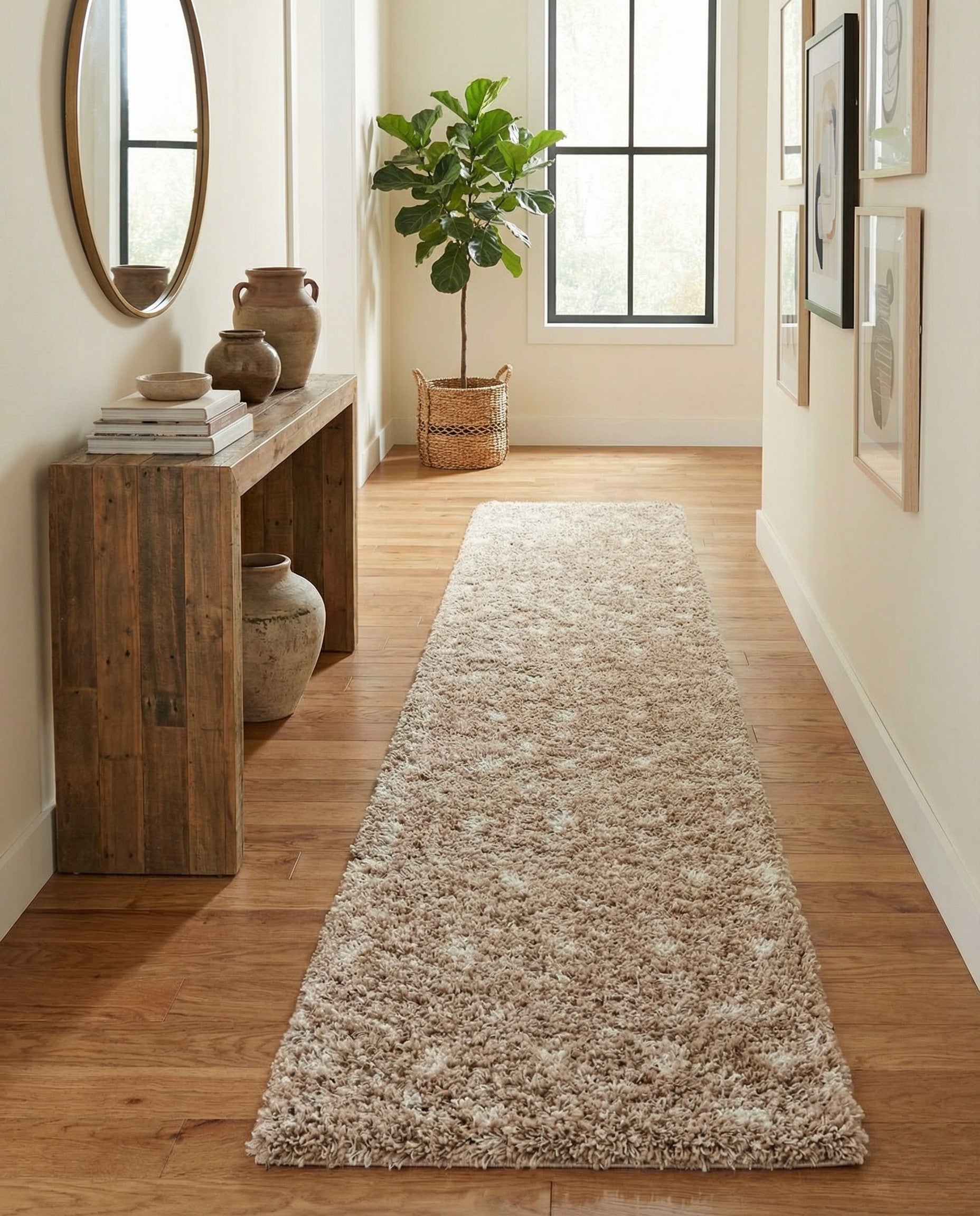 2' 9 x 15' Moroccan Trellis Shag Runner Rug