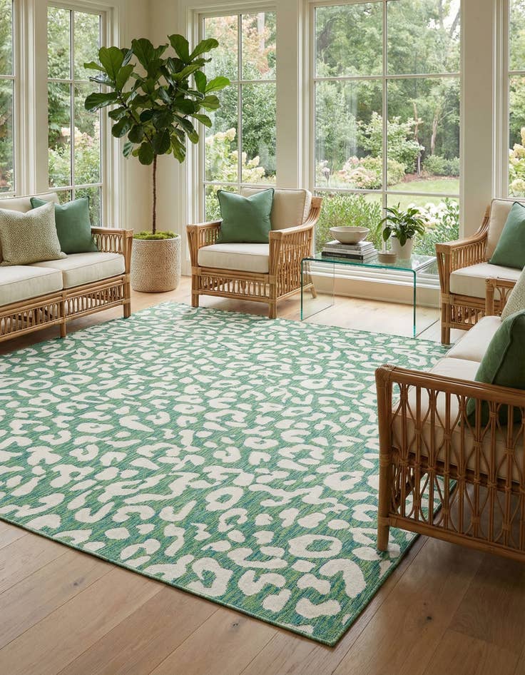 Detail image of 13' x 13'  Washable Safari Indoor / Outdoor Square Rug