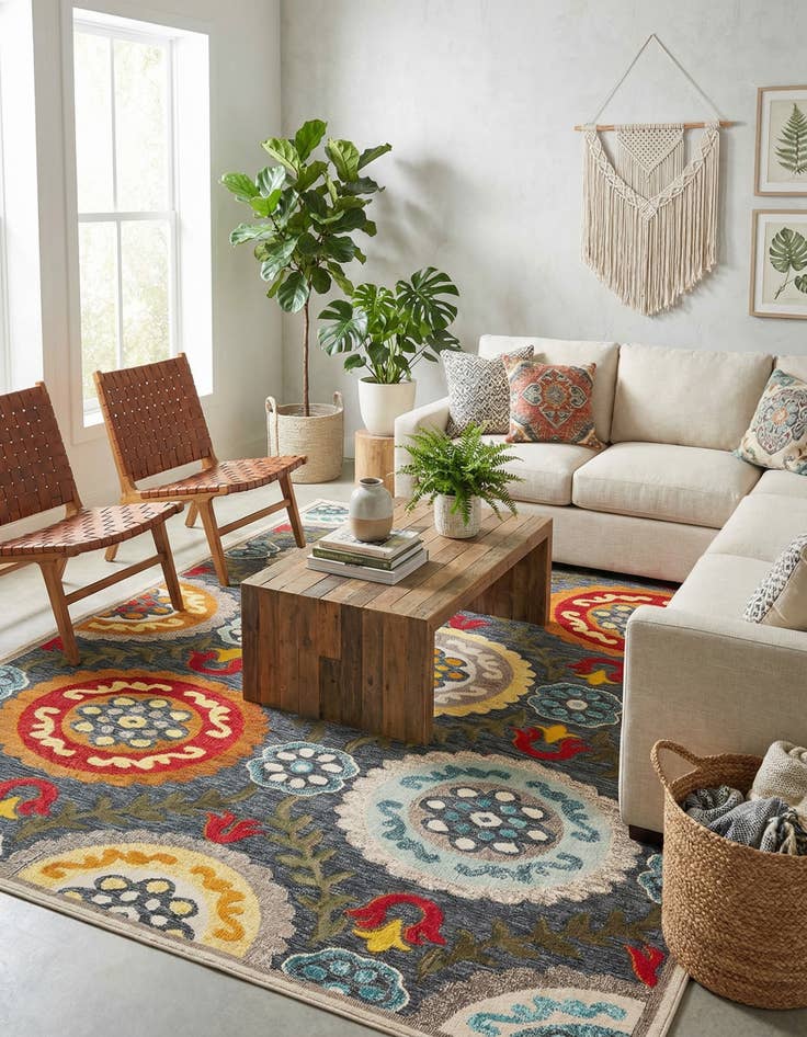 Detail image of 9' x 12' Easy-Clean Casablanca Indoor / Outdoor Rug