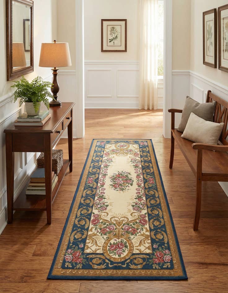 Detail image of 2' x 6'  Washable Traditional Indoor / Outdoor Runner Rug