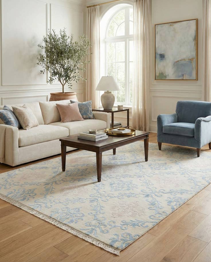 Detail image of 5' 7 x 7' 9 Hand Knotted Darya Wool Rug