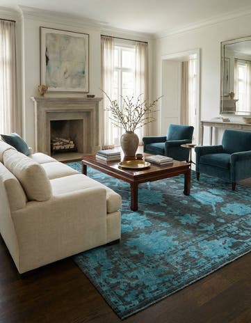 9' 2 x 12' 5 Hand Knotted Oushak Wool Rug