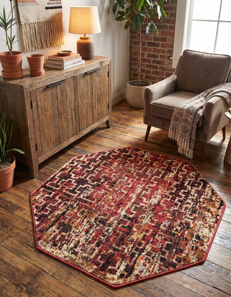 Detail image of 3' x 3' Saturn Octagon Rug