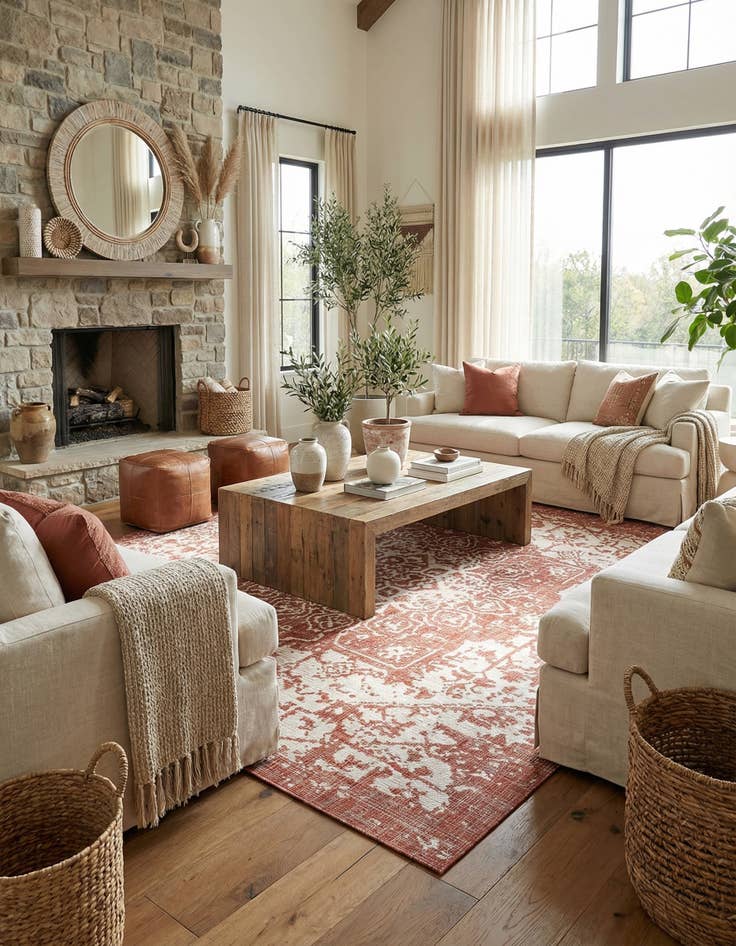 Detail image of 13' x 13'  Washable Jill Zarin Dubai Indoor / Outdoor Square Rug