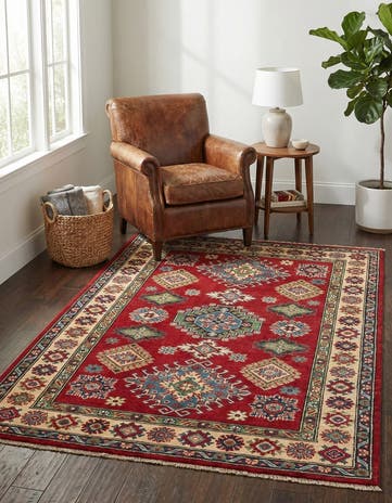 4' x 6' Hand Knotted Kazak Rug
