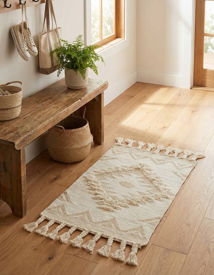 Detail image of 2' x 3' 1  Hand Woven Arizona Wool Rug