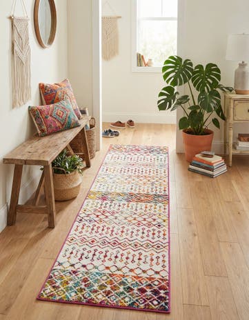 2' 7 x 10' Moroccan Trellis Runner Rug