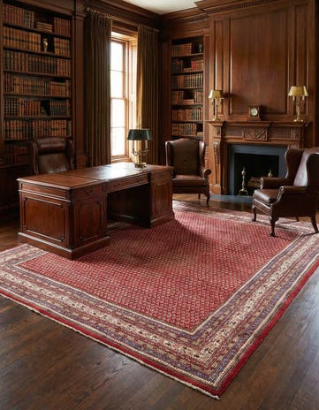 9' 8 x 12' 10 Sarouk Mir Wool Rug