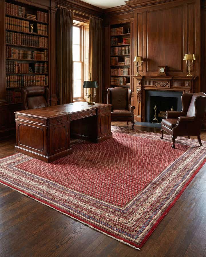9' 8 x 12' 10 Sarouk Mir Wool Rug