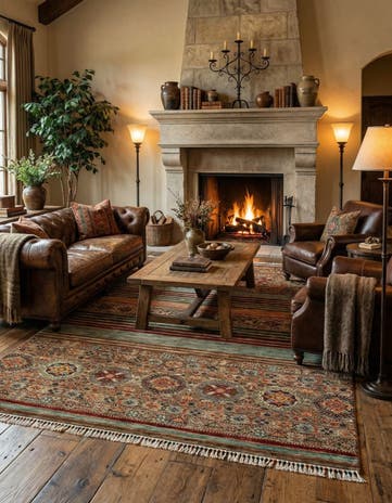 5' 10 x 8' 2 Torkman Wool Rug