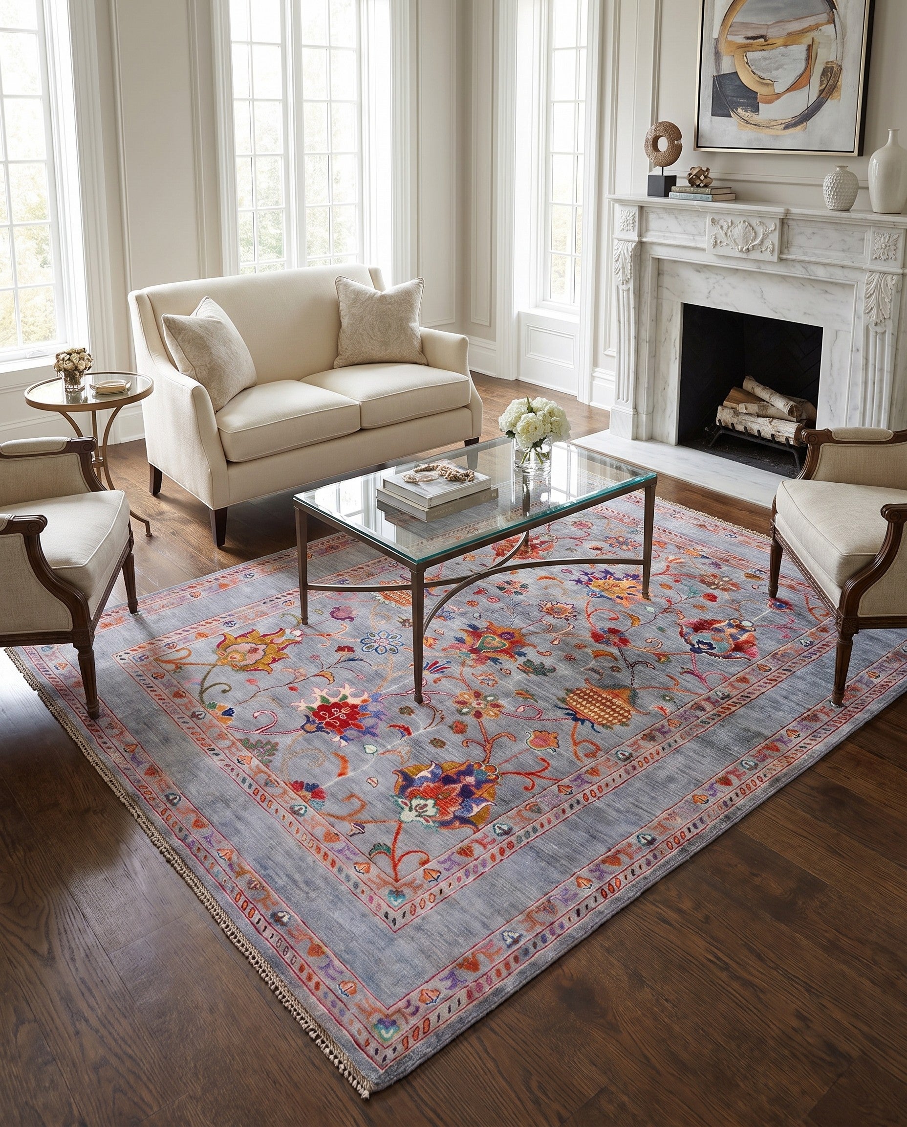 5' 1 x 6' 11 Hand Knotted Ariana Ziegler Rug