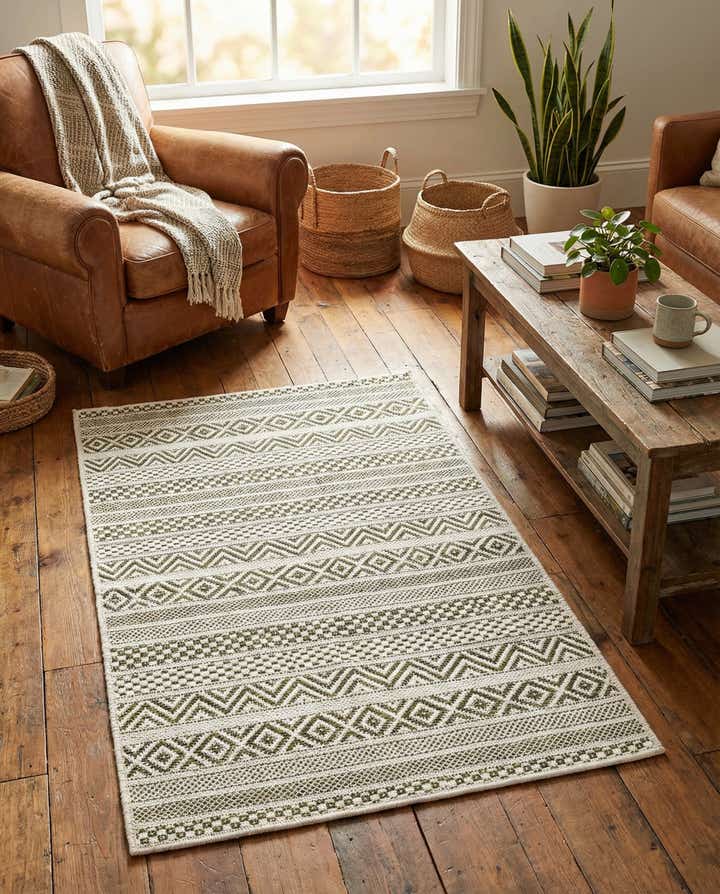 2' x 3' Easy-Clean Ribbon Indoor / Outdoor Rug