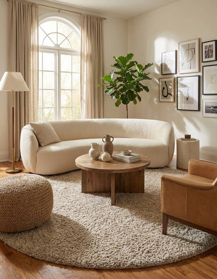 Detail image of  7' 10 x 7' 10 Haka Deluxe Shag Round Rug