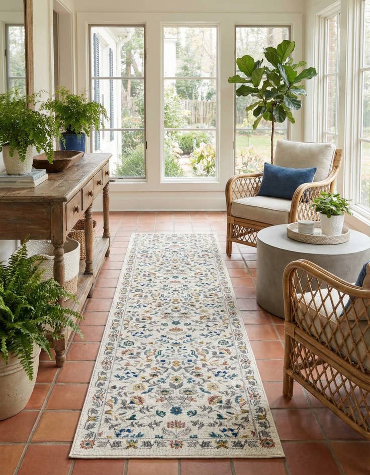 Detail image of  2' x 8' Blossom Runner Rug