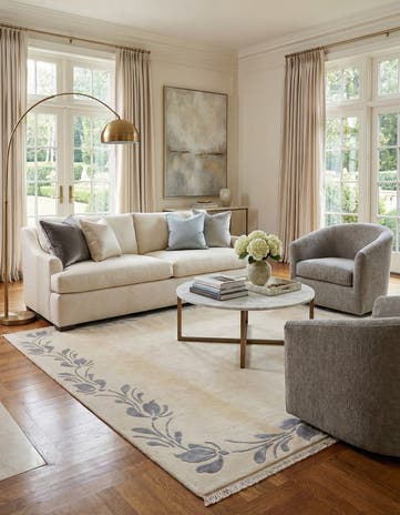 6' 7 x 9' 10 Hand Knotted Darya Wool Rug