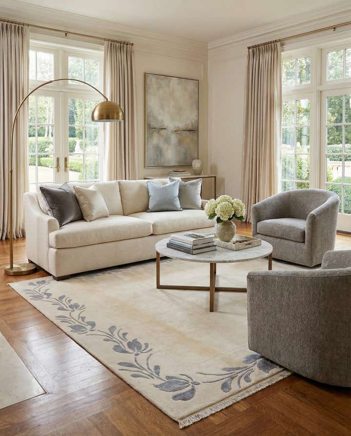 6' 7 x 9' 10 Hand Knotted Darya Wool Rug