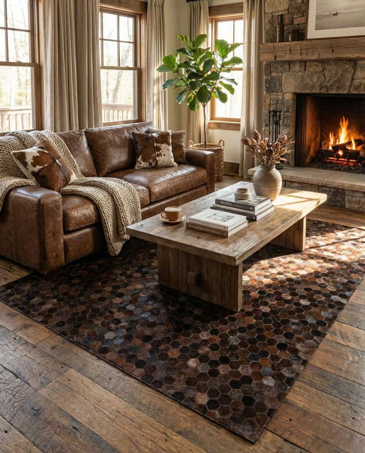 5' 1 x 7' 11 Cowhide Stocks Rug