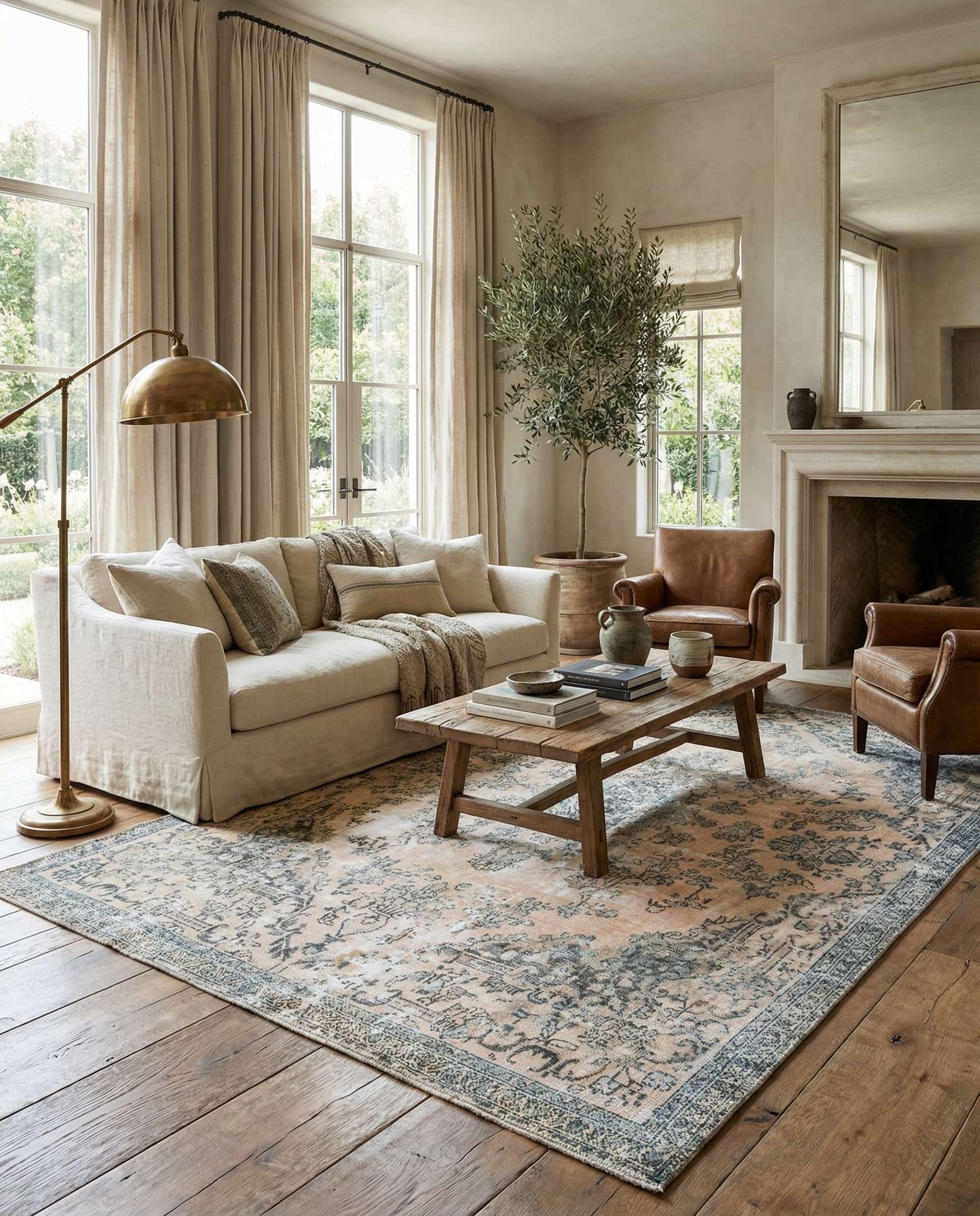 7' 1 x 9' 1 Hand Knotted Ultra Vintage Persian Wool Rug