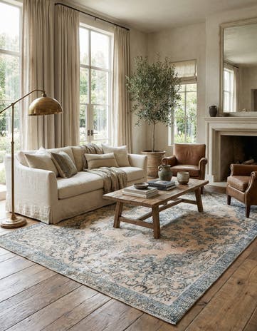 7' 1 x 9' 1 Hand Knotted Ultra Vintage Persian Wool Rug
