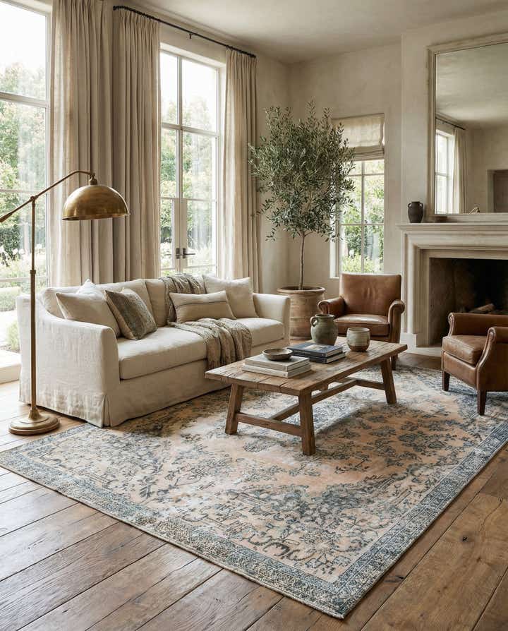 7' 1 x 9' 1 Hand Knotted Ultra Vintage Persian Wool Rug