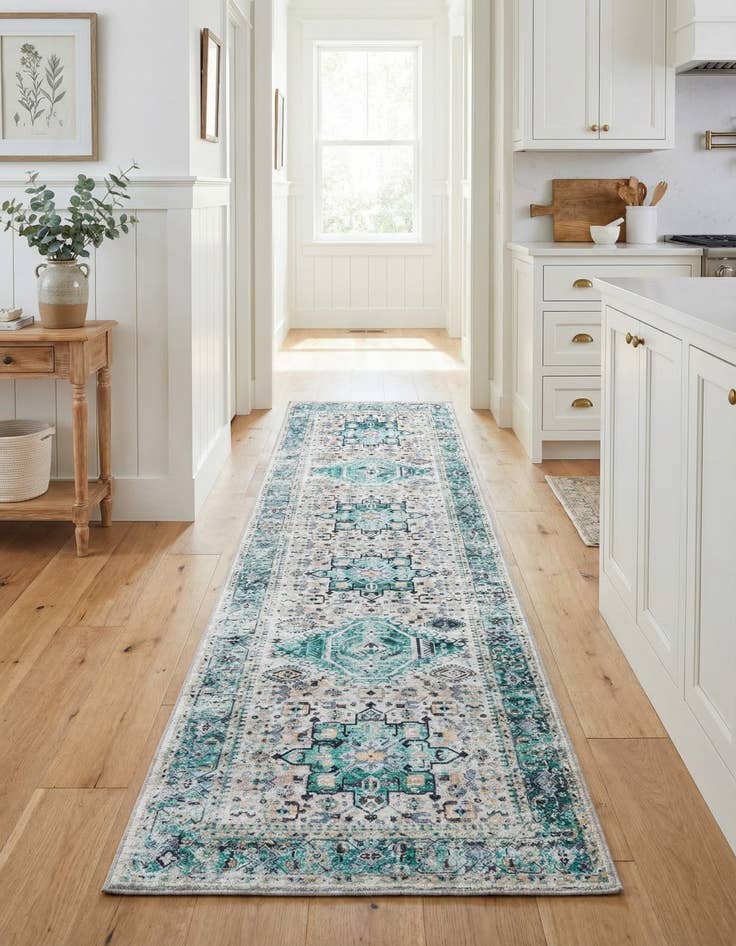 Detail image of 2' x 8'  Washable Yara Runner Rug