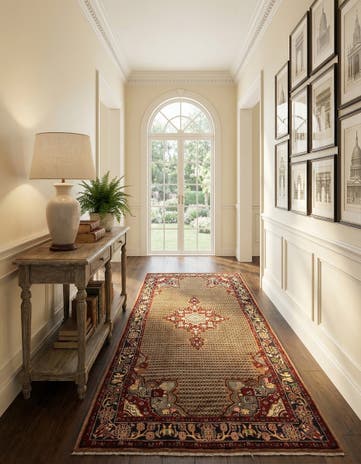 5' x 11' Hand Knotted Koliaei Persian Wool Runner Rug