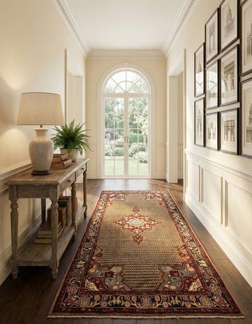 5' x 11' Hand Knotted Koliaei Persian Wool Runner Rug
