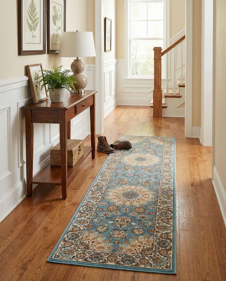 2' x 8' Easy-Clean Traditional Indoor / Outdoor Runner Rug