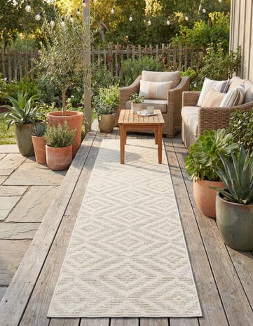 2' 7 x 12' Easy-Clean Sabrina Soto Indoor / Outdoor Runner Rug