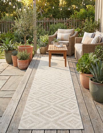 2' 7 x 12' Easy-Clean Sabrina Soto Indoor / Outdoor Runner Rug