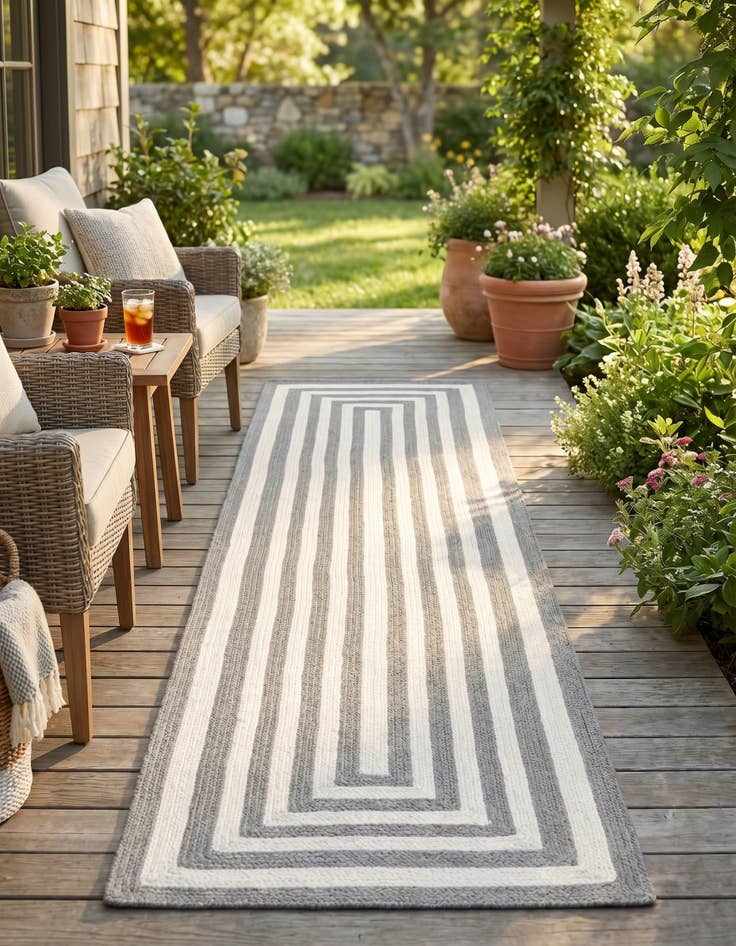 Detail image of 2' 7 x 10' Easy-Clean Eco Verse Washable Indoor / Outdoor Runner Rug