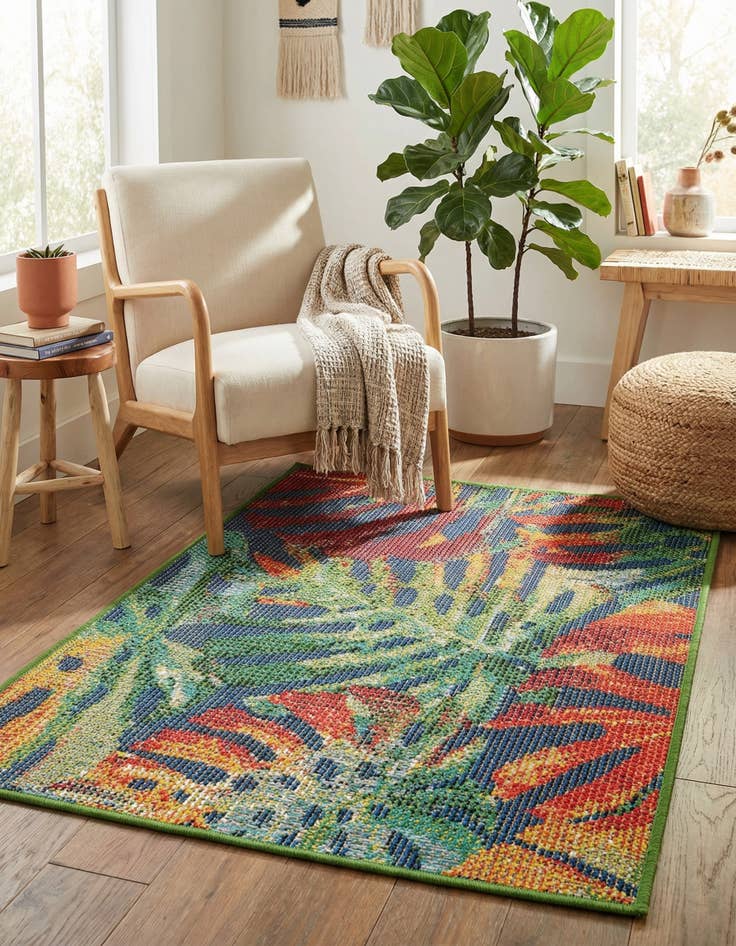 Detail image of 2' x 3' 1  Washable Baja Indoor / Outdoor Rug