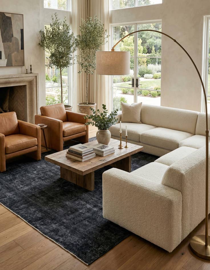 Detail image of 9' 2 x 12'  Hand Knotted Ultra Vintage Persian Wool Rug