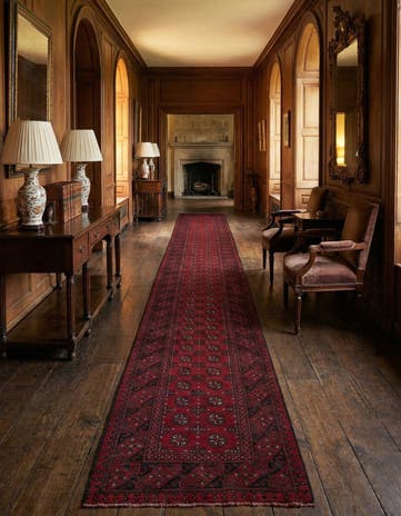 2' 8 x 16' 2 Hand Knotted Afghan Akhche Wool Runner Rug