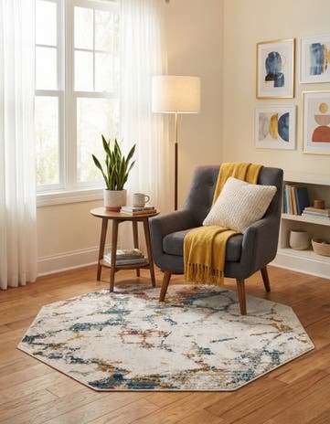 4' x 4' Gemstone Octagon Rug