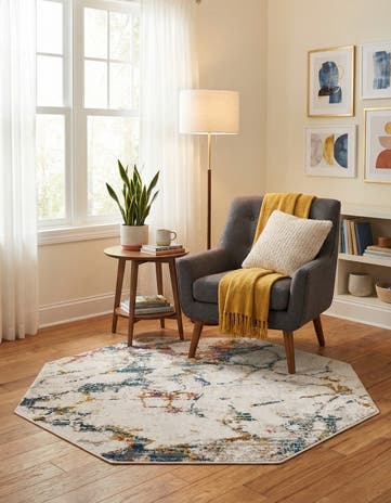 4' x 4' Gemstone Octagon Rug