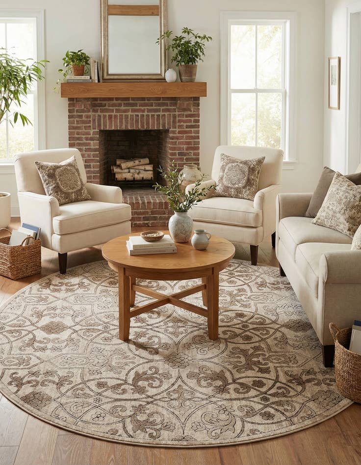 Detail image of 7' 10 x 7' 10 Himalaya Round Rug