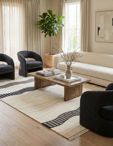 6' 7 x 9' 5 Hand Knotted Darya Wool Rug