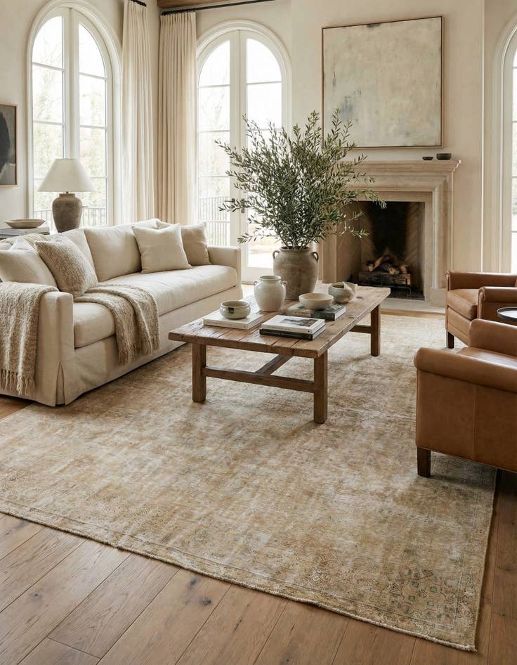 Detail image of 9' 10 x 12' 6 Hand Knotted Ultra Vintage Persian Wool Rug