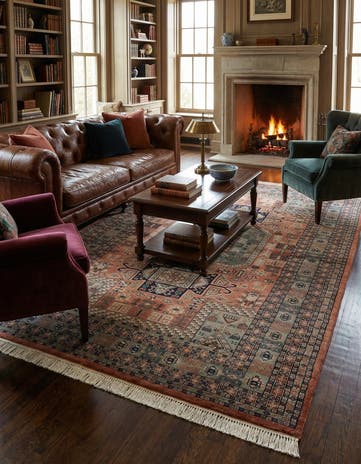 5' 4 x 8' 8 Hand Knotted Bokhara Oriental Wool Rug