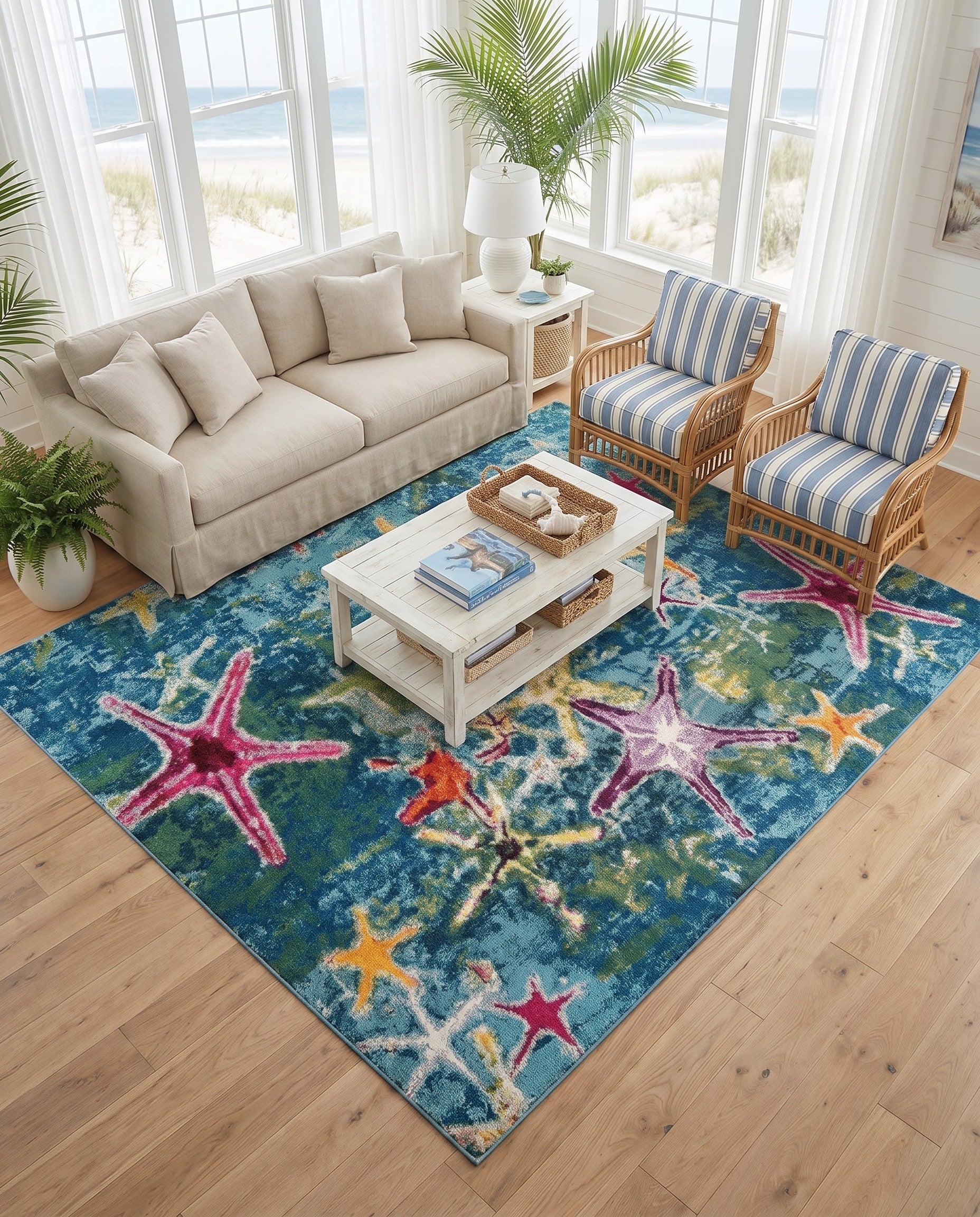 10' x 10' Washable Amalfi Square Rug