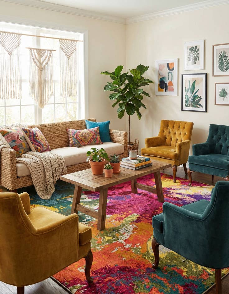 Detail image of 7' x 10'  Washable Casablanca Rug