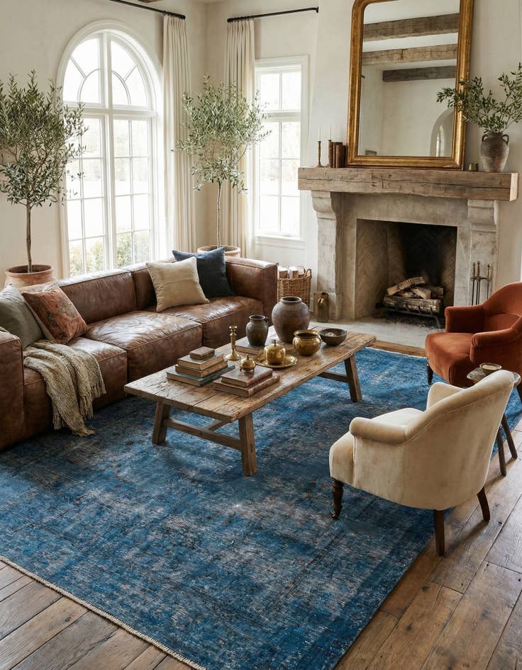 Detail image of  6' 8 x 9' 5  Hand Knotted Ultra Vintage Persian Wool Rug