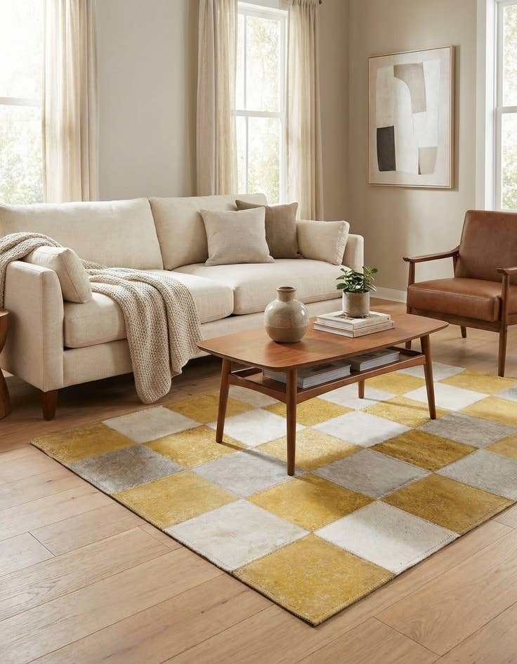 Detail image of 2' 1 x 3' Cowhide Rug