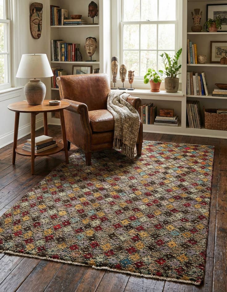 Detail image of 3' 8 x 6'  Hand Knotted Balouch Wool Rug