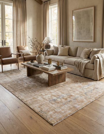 6' 9 x 9' 8 Hand Knotted Ultra Vintage Persian Wool Rug