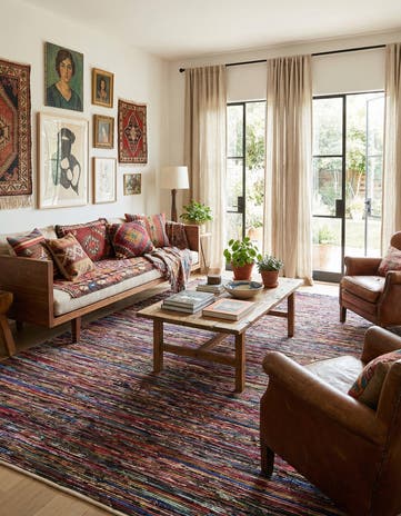 10' x 14' 1 Hand Woven Chindi Cotton Rug